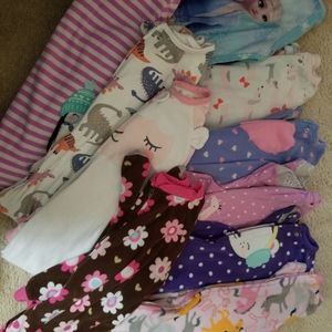 10 footie girls pjs size 4t